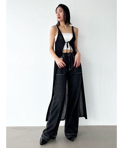 EMODA(エモダ)の「ボックスキャミ(Tシャツ/カットソー・レディース・その他/その他1/ホワイト/ブラック・FREE)」の11枚目の写真