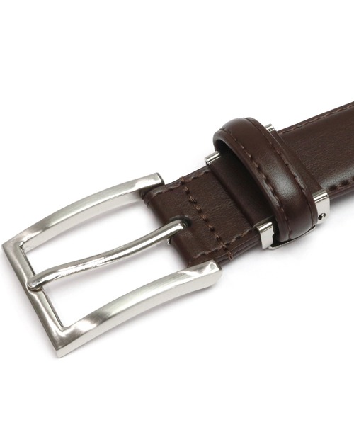 TOKYO SHIRTS（トウキョウシャツ）の「ストレッチピンバックル式 牛革 メンズベルト（ベルト・メンズ・ブラウン・FREE）」の2枚目の写真