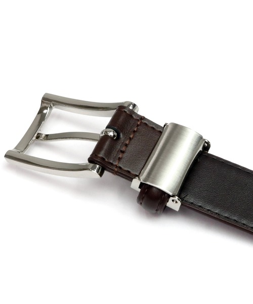TOKYO SHIRTS（トウキョウシャツ）の「ストレッチピンバックル式 牛革 メンズベルト（ベルト・メンズ・ブラウン・FREE）」の3枚目の写真