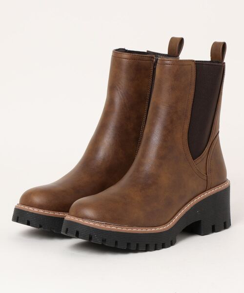 【セール】「YOSUKE/ヨースケ」厚底サイドゴアショートブーツ（ブーツ）｜YOSUKE（ヨースケ）