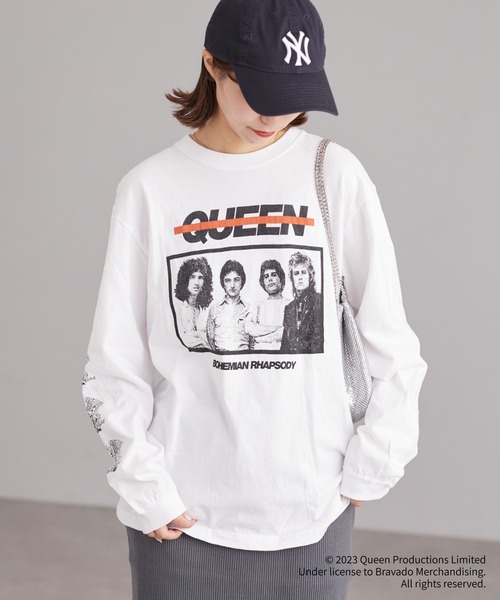 CIAOPANIC TYPY（チャオパニックティピー）の「【CIAOPANIC TYPY スペシャルアイテム】ロックバンドTEE（Tシャツ/カットソー・レディース・チャコールグレー/オフホワイト/ブラック/ホワイト・ONE SIZE）」の5枚目の写真