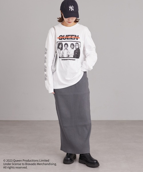 CIAOPANIC TYPY（チャオパニックティピー）の「【CIAOPANIC TYPY スペシャルアイテム】ロックバンドTEE（Tシャツ/カットソー・レディース・チャコールグレー/オフホワイト/ブラック/ホワイト・ONE SIZE）」の9枚目の写真