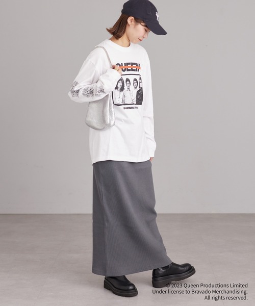 CIAOPANIC TYPY（チャオパニックティピー）の「【CIAOPANIC TYPY スペシャルアイテム】ロックバンドTEE（Tシャツ/カットソー・レディース・チャコールグレー/オフホワイト/ブラック/ホワイト・ONE SIZE）」の10枚目の写真