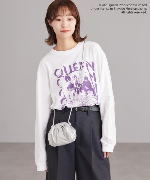 CIAOPANIC TYPY（チャオパニックティピー）の「【CIAOPANIC TYPY スペシャルアイテム】ロックバンドTEE（Tシャツ/カットソー・レディース・チャコールグレー/オフホワイト/ブラック/ホワイト・ONE SIZE）」の14枚目の写真