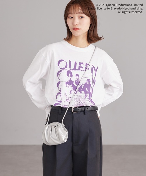 CIAOPANIC TYPY（チャオパニックティピー）の「【CIAOPANIC TYPY スペシャルアイテム】ロックバンドTEE（Tシャツ/カットソー・レディース・チャコールグレー/オフホワイト/ブラック/ホワイト・ONE SIZE）」の13枚目の写真