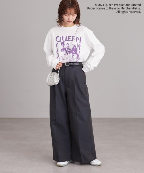 CIAOPANIC TYPY（チャオパニックティピー）の「【CIAOPANIC TYPY スペシャルアイテム】ロックバンドTEE（Tシャツ/カットソー・レディース・チャコールグレー/オフホワイト/ブラック/ホワイト・ONE SIZE）」の17枚目の写真