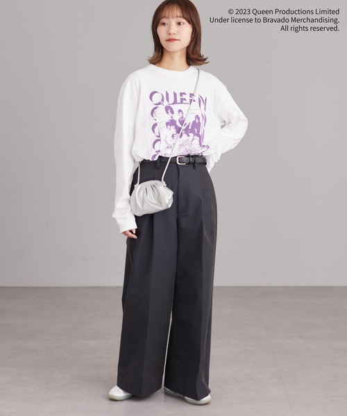 CIAOPANIC TYPY（チャオパニックティピー）の「【CIAOPANIC TYPY スペシャルアイテム】ロックバンドTEE（Tシャツ/カットソー・レディース・チャコールグレー/オフホワイト/ブラック/ホワイト・ONE SIZE）」の18枚目の写真