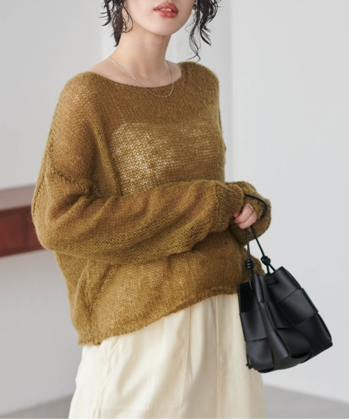 ニット・セーター No.9642 mohair VTG KNIT (3color) セール】モヘアライクローゲージニット（ニット/セーター