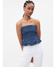 GAP | Gap × Loveshackfancy ウォッシュウェル コルセットデニムトップス(シャツ/ブラウス)