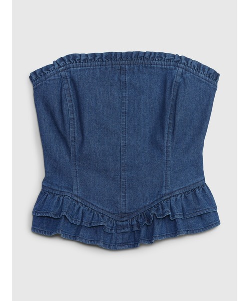 GAP(ギャップ)の「Gap × Loveshackfancy ウォッシュウェル コルセットデニムトップス(シャツ/ブラウス・レディース・インディゴブルー・XS/S/M/L/XXS)」の3枚目の写真