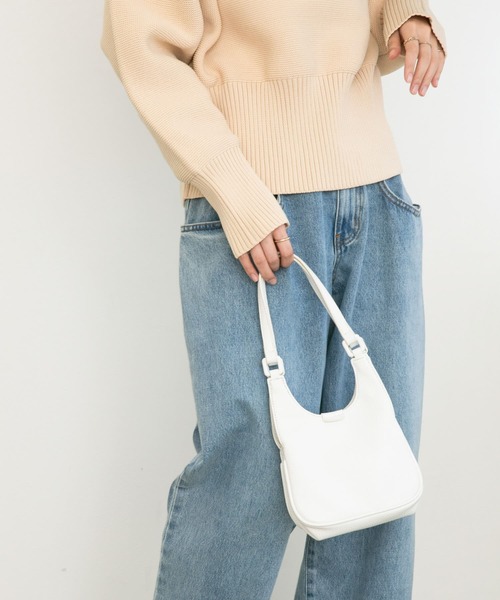 KBF（ケイビーエフ）の「ダブルポケットミニBAG（ハンドバッグ・レディース・ブラック/シルバー/ホワイト・ONE）」の6枚目の写真