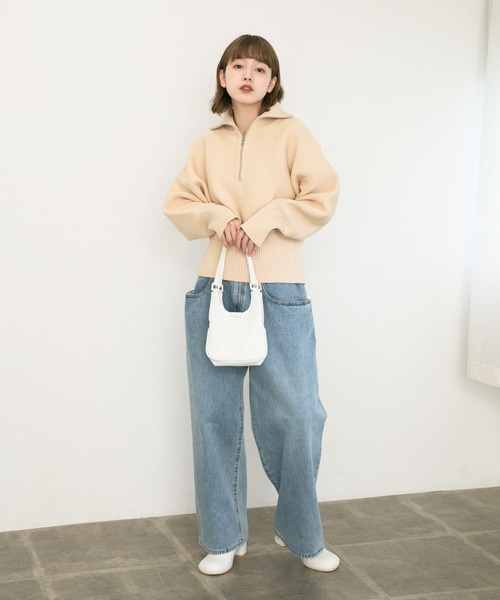 KBF（ケイビーエフ）の「ダブルポケットミニBAG（ハンドバッグ・レディース・ブラック/シルバー/ホワイト・ONE）」の9枚目の写真