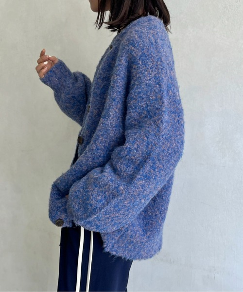 CPCM（シーピーシーエム）の「カラーブークレニットカーディガン（カーディガン/ボレロ・レディース・ブルー/ブラウン/グリーン系その他/オレンジ/アイボリー/サックスブルー・FREE）」の20枚目の写真