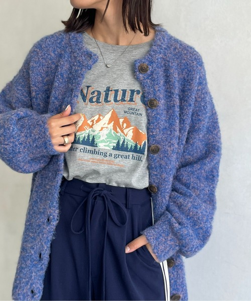 CPCM（シーピーシーエム）の「カラーブークレニットカーディガン（カーディガン/ボレロ・レディース・ブルー/ブラウン/グリーン系その他/オレンジ/アイボリー/サックスブルー・FREE）」の17枚目の写真