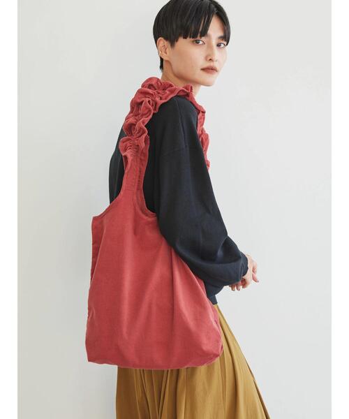 AMERICAN HOLIC（アメリカンホリック）の「コーデュロイフリルBAG（エコバッグ/サブバッグ・レディース・グリーン/ネイビー/ピンク系その他2/キャメル・FREE）」の10枚目の写真