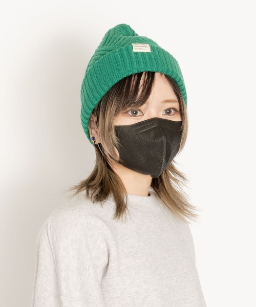 polka polka（ポルカポルカ）の「リサイクルポリ リバーシブル ニットキャップ（ニットキャップ/ビーニー・レディース・ベージュ/ブラック/グリーン・FREE）」の3枚目の写真