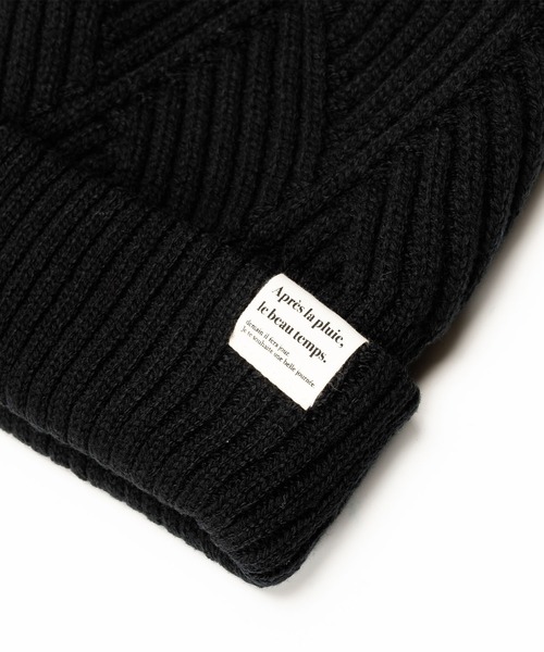polka polka（ポルカポルカ）の「リサイクルポリ リバーシブル ニットキャップ（ニットキャップ/ビーニー・レディース・ベージュ/ブラック/グリーン・FREE）」の8枚目の写真