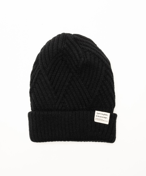 polka polka（ポルカポルカ）の「リサイクルポリ リバーシブル ニットキャップ（ニットキャップ/ビーニー・レディース・ベージュ/ブラック/グリーン・FREE）」の5枚目の写真