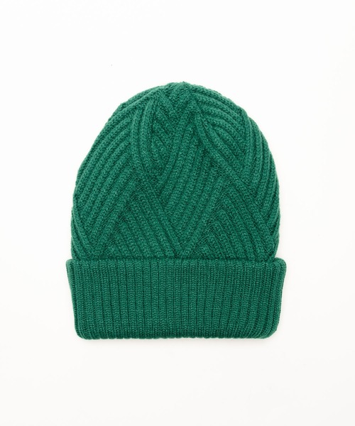 polka polka（ポルカポルカ）の「リサイクルポリ リバーシブル ニットキャップ（ニットキャップ/ビーニー・レディース・ベージュ/ブラック/グリーン・FREE）」の4枚目の写真
