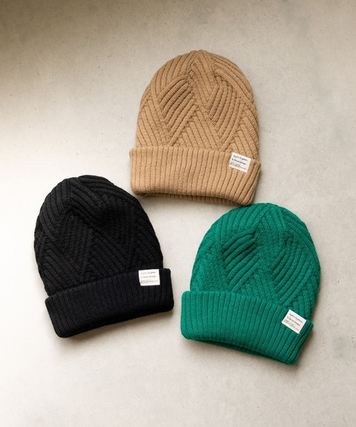 polka polka（ポルカポルカ）の「リサイクルポリ リバーシブル ニットキャップ（ニットキャップ/ビーニー・レディース・ベージュ/ブラック/グリーン・FREE）」の9枚目の写真