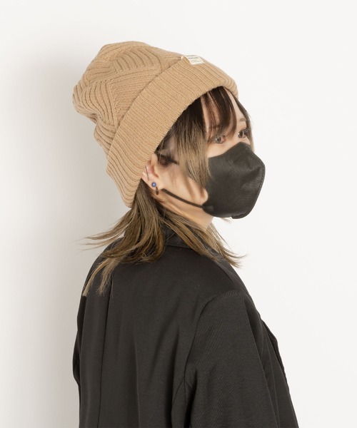 polka polka（ポルカポルカ）の「リサイクルポリ リバーシブル ニットキャップ（ニットキャップ/ビーニー・レディース・ベージュ/ブラック/グリーン・FREE）」の13枚目の写真