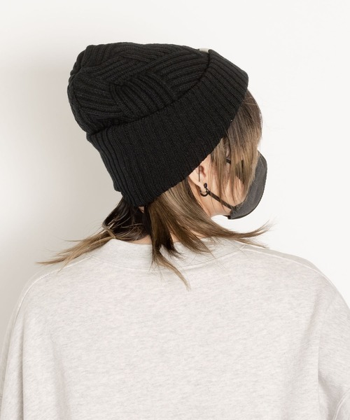 polka polka（ポルカポルカ）の「リサイクルポリ リバーシブル ニットキャップ（ニットキャップ/ビーニー・レディース・ベージュ/ブラック/グリーン・FREE）」の20枚目の写真
