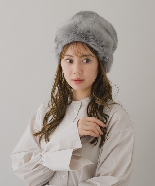 KATHARINE ROSS（キャサリンロス）の「【KATHARINE ROSS】エコファーロシアンハット（ハット・レディース・グレー/ブラック/ブラウン・MEDIUM）」の4枚目の写真