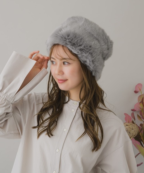 KATHARINE ROSS（キャサリンロス）の「【KATHARINE ROSS】エコファーロシアンハット（ハット・レディース・グレー/ブラック/ブラウン・MEDIUM）」の5枚目の写真