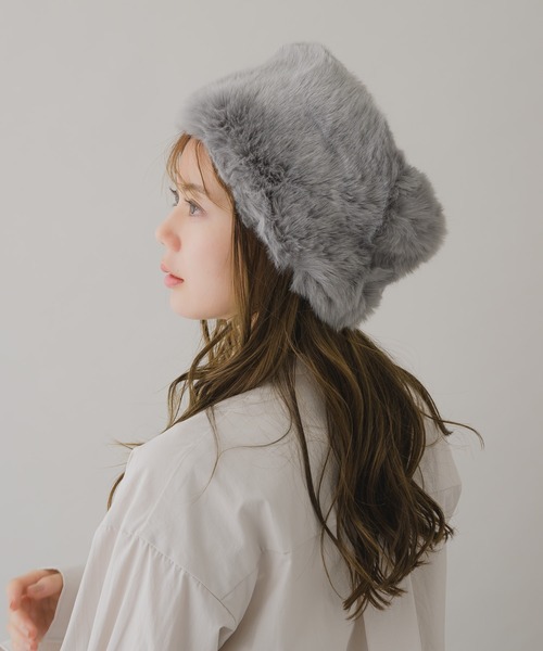 KATHARINE ROSS（キャサリンロス）の「【KATHARINE ROSS】エコファーロシアンハット（ハット・レディース・グレー/ブラック/ブラウン・MEDIUM）」の6枚目の写真