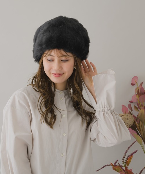 KATHARINE ROSS（キャサリンロス）の「【KATHARINE ROSS】エコファーロシアンハット（ハット・レディース・グレー/ブラック/ブラウン・MEDIUM）」の9枚目の写真