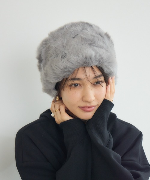 KATHARINE ROSS（キャサリンロス）の「【KATHARINE ROSS】エコファーロシアンハット（ハット・レディース・グレー/ブラック/ブラウン・MEDIUM）」の22枚目の写真