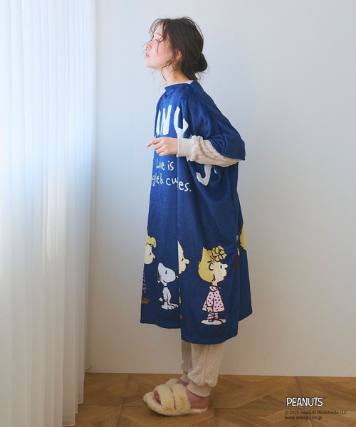 セール】【PEANUTS/ピーナッツ】スヌーピーと仲間たち あったか着る