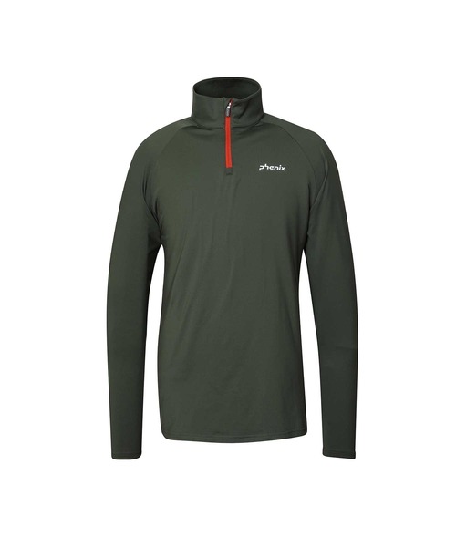 phenix(フェニックス)の「phenix(フェニックス)Thunderbolt 1/2 Zip Tee/Middle メンズ/スキーウェア/アンダーウェア/インナー/ハーフジップ(Tシャツ/カットソー・メンズ・チャコールグレー/ホワイト系1/オレンジ系1/カーキ系1/ブラック系1/ブルー系1・M/XL/L)」の5枚目の写真
