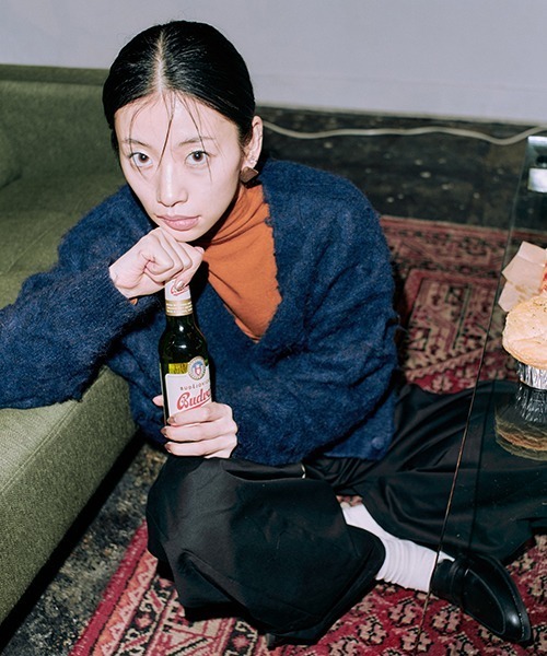 CREDONA（クレドナ）の「コード刺繍バックロゴカーデ（カーディガン