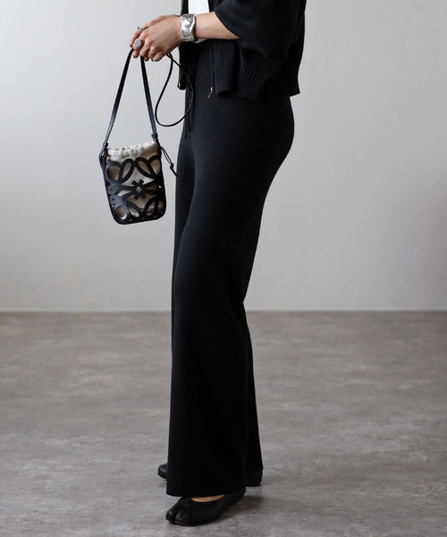 Bonjour Sagan（ボンジュールサガン）の「リラックスニットパンツ（その他パンツ・レディース・ライトグレー/ブラック/ベージュ・FREE）」の5枚目の写真