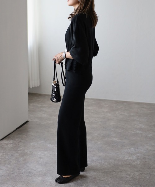 Bonjour Sagan（ボンジュールサガン）の「リラックスニットパンツ（その他パンツ・レディース・ライトグレー/ブラック/ベージュ・FREE）」の6枚目の写真