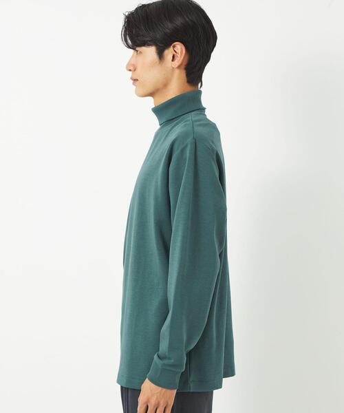 green label relaxing（グリーンレーベルリラクシング）の「クリア タートルネック カットソー（Tシャツ/カットソー・メンズ・ホワイト/ダークグレー/ケリー・S/XL/L/M）」の8枚目の写真