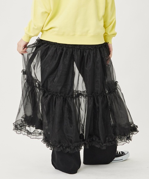 MILKFED.（ミルクフェド）の「FAIRY WRAP SKIRT（スカート・レディース・ブラック/ベージュ/ホワイト・ONE SIZE）」の6枚目の写真