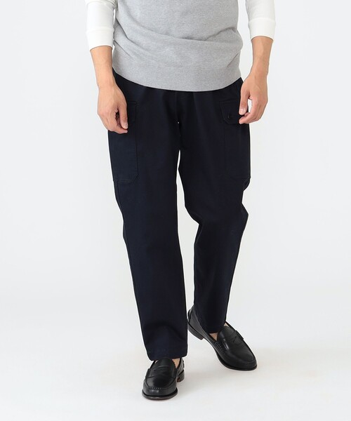 SAGE DE CRET × BEAMS Military Pants S Sage de Cret Cotton/Linen Back Satin Pegtop Military Pants Olive