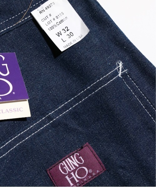 GUNG HO（ガンホー）の「【GUNG HO USA ガンホー】 DOUBLE KNEE PAINTER MADE IN USA　ダブルニーペインターパンツ（その他パンツ・メンズ・インディゴブルー・32inch/34inch/30 inch/36inch）」の7枚目の写真