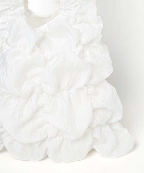 Heather(ヘザー)の「【キャセリーニ】ギャザースクエアトート 994841(トートバッグ・レディース・オフホワイト/ブラック・ONE SIZE)」の8枚目の写真