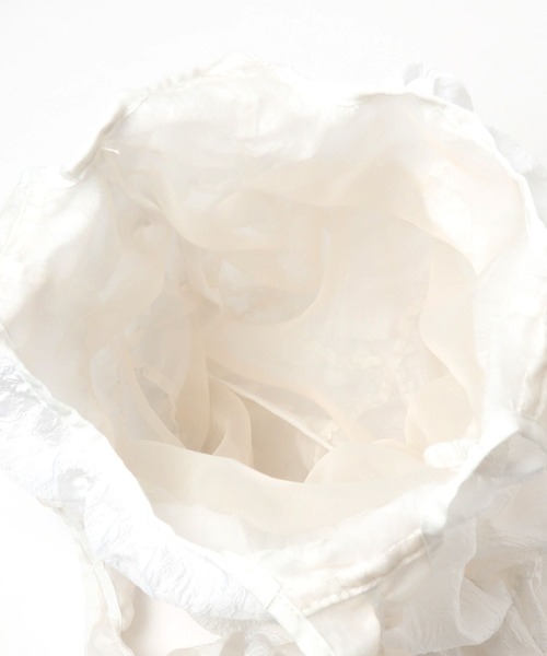 Heather(ヘザー)の「【キャセリーニ】ギャザースクエアトート 994841(トートバッグ・レディース・オフホワイト/ブラック・ONE SIZE)」の14枚目の写真