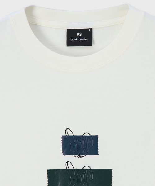 PS Paul Smith（ピーエスポールスミス）の「"Hidden Rabbit" 長袖Tシャツ / 142550 828R（Tシャツ/カットソー・メンズ・ブラック/オフホワイト・X-LARGE/LARGE/XX-LARGE/MEDIUM/SMALL）」の3枚目の写真