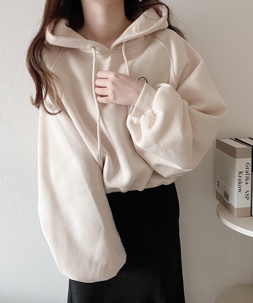 Nana(ナナ)（ナナ）の「オバケ刺繍ボリュームパーカー（パーカー・レディース・ホワイト/ベージュ・X-LARGE/SMALL/MEDIUM/LARGE）」の13枚目の写真