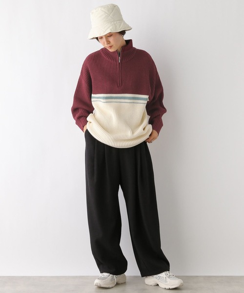 LEPSIM(レプシィム)の「5ゲージハーフZIP配色プルオーバー 993354(ニット/セーター・レディース・レッド/ブルー・FREE)」の19枚目の写真