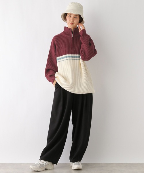 LEPSIM(レプシィム)の「5ゲージハーフZIP配色プルオーバー 993354(ニット/セーター・レディース・レッド/ブルー・FREE)」の10枚目の写真