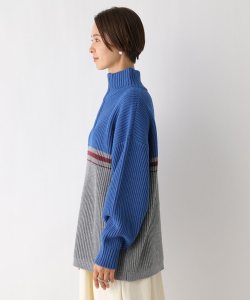 LEPSIM(レプシィム)の「5ゲージハーフZIP配色プルオーバー 993354(ニット/セーター・レディース・レッド/ブルー・FREE)」の11枚目の写真