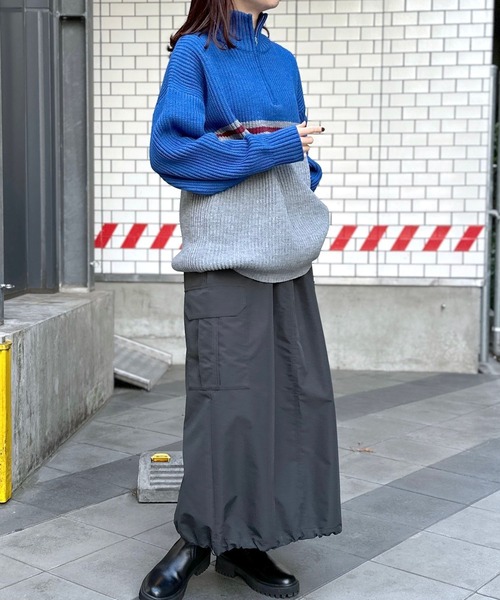 LEPSIM(レプシィム)の「5ゲージハーフZIP配色プルオーバー 993354(ニット/セーター・レディース・レッド/ブルー・FREE)」の9枚目の写真