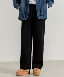 DAY CLOSET | レディース 裏起毛ジャガード風コーデュロイダブルフェイスワイドパンツ(その他パンツ)