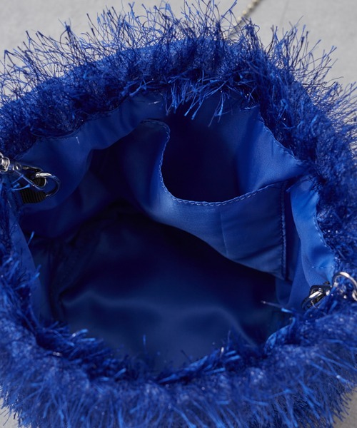 CIAOPANIC TYPY（チャオパニックティピー）の「ボールチェーン付きフリンジ巾着BAG（ショルダーバッグ・レディース・アイボリー/ブラック/グレー/ブルー・ONE SIZE）」の19枚目の写真